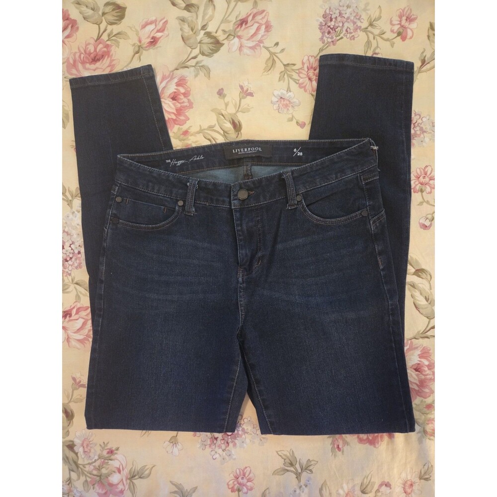 Harper Heritage Women's Size 28 Blue Skinny Leg Mid Rise Dark Wash Stretch Jeans